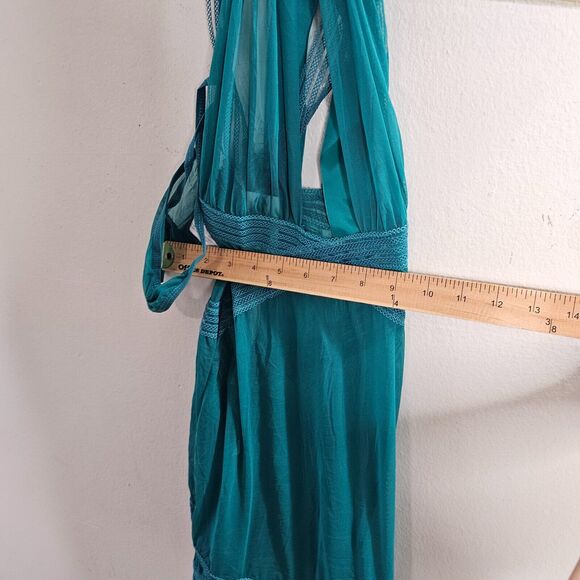 NWT Oh La La Cheri Fanfare Aqua Babydoll Lingerie Nighty Detail & G-String OS - Picture 8 of 10
